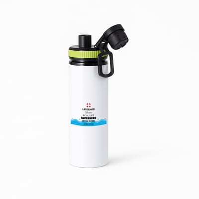 Hacebo® - 'S werelds beste badmeester waterfles met draaidop groen - Badmeesters - s werelds beste badmeester - cadeau badmeester - zwemmen - zwemdiploma - cadeau - kado - gift - geschenk - vaderdag - lifeguard - water fles - 850ML