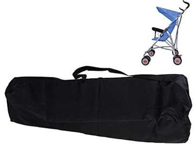 Universele wandelwagentas, draagtas voor kinderwagens, schoudertassen, waterdicht, licht, opslag, organisatie, kinderwagen, voor vliegtuig, reizen, auto, zwart
