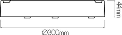 QIJO plafonnier rond zwart SMD LED 2300Lm 17,5W IP65