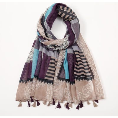 Designer Dames Sjaal Klassieke Print Dames Sjaals Katoen Gevoel Zacht Oversized Hijabs Nek Hoofdband Kwastje Foulard gray