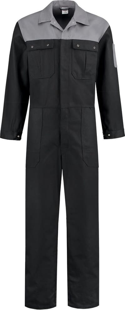 EM Workwear Overall 100% katoen 2-kleurig zwart-grijs maat 164