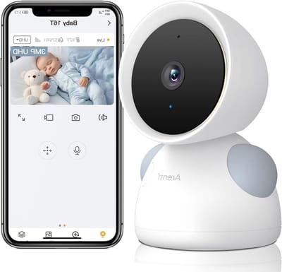 Babyfoon Video - Baby Camera - Baby Bewaking - 2K HD Nachtzicht - 355° Draaihoek - Wit