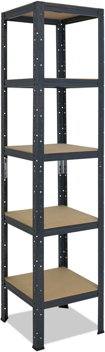 Shelfplaza HOME metalen stellingkast - 200x50x50 cm - antraciet - 5 planken