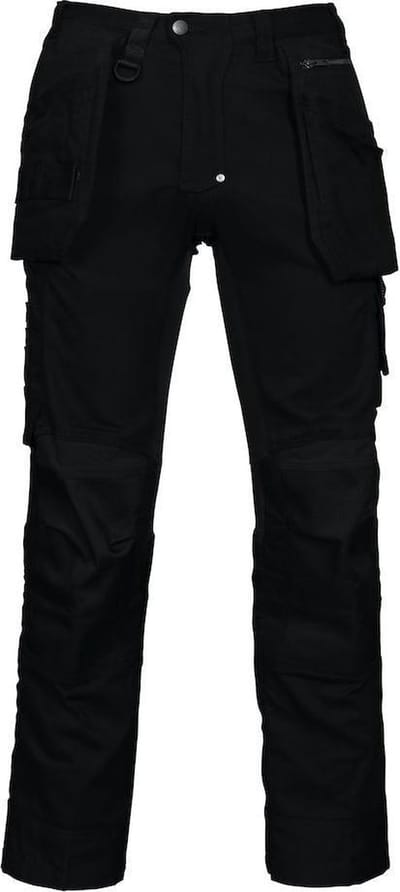 ProJob 5524 CANVAS BROEK MET KNIEZAKKEN EN SPIJKERZAKKEN 645524 - Zwart - C52