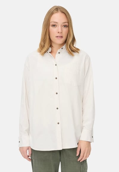 camel active Blouse met borstzak - Maat womenswear-XXS - Melkwit