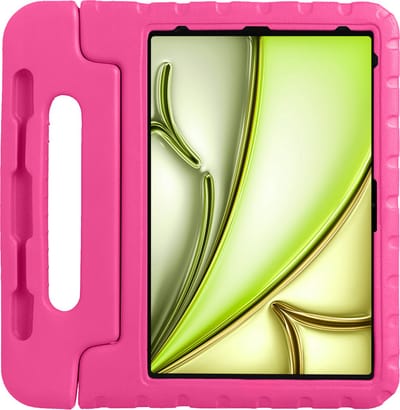 Hoes - Geschikt voor Apple iPad Air (2024/2025/2026) - 13 inch - Kinderhoes Shockproof Bumper - Kidsproof Case - Tablet Hoesje - Kinder Hoesje Cover - Roze
