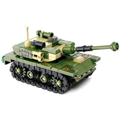 Tweede Wereldoorlog Ww2 Leger Militaire Soldaten Zagen De Koningstijger Zware Tank Doe-Het-Zelf Model Bouwstenen Bakstenen Kinderen Speelgoed beige