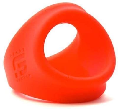 Sport Fucker Freeballer Cockring en Ballstretcher van siliconen - rood