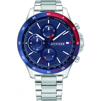Tommy Hilfiger Bank herenhorloge Zilverkleurig 1791718