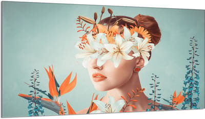 TMK ArtDeko Serie - Beschermplaat Glas - 90x52 cm - Veelzijdig - Elegante Design