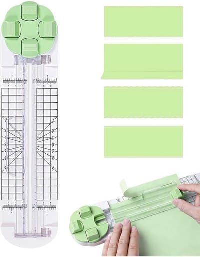 4-in-1 Papier Snijmachine met Groef- en Foto Snijgereedschap voor Creatief Knutselen, Scrapbooking en Postkaarten