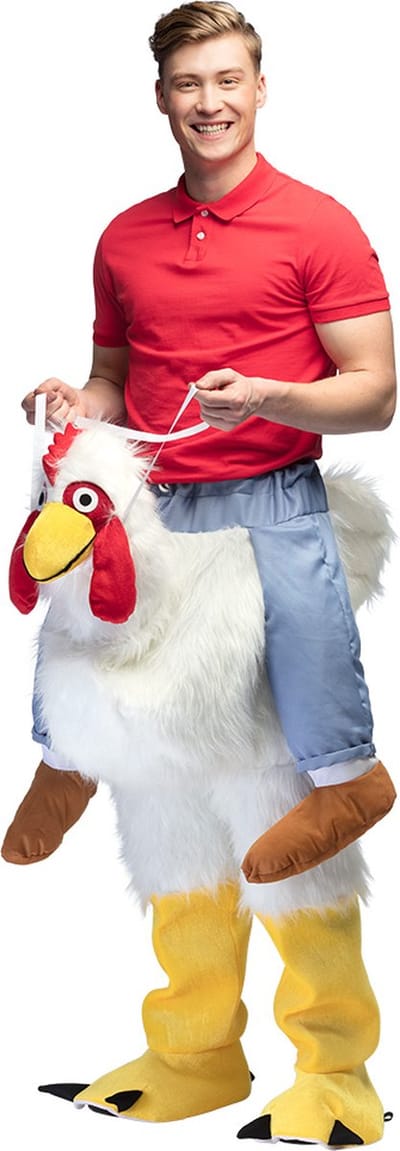 Boland - Kostuum Funny kip Nuggie (one size) - Volwassenen - Kip - Dieren - Grappig en Fout