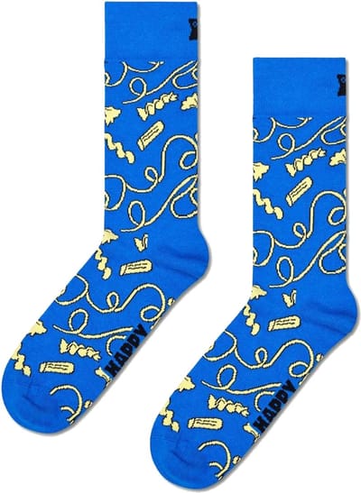 Happy Socks Pasta Sock - unisex sokken - grijs - Unisex - Maat: 36 - 40
