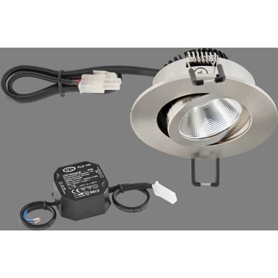 EVN PC20 inbouwlamp rond fasedimmer 3000K staal