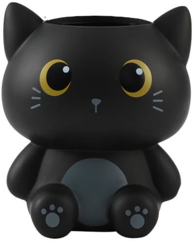 iTotal Home & Gifts 3D Pen Holder Cat Lover BLACK CAT Pennenbak 10.0x8.0x11.5cm