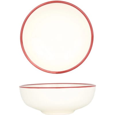 Bonna Kommetje - Linea Burgundy - Porselein - 14 cm (450cc) - set van 6
