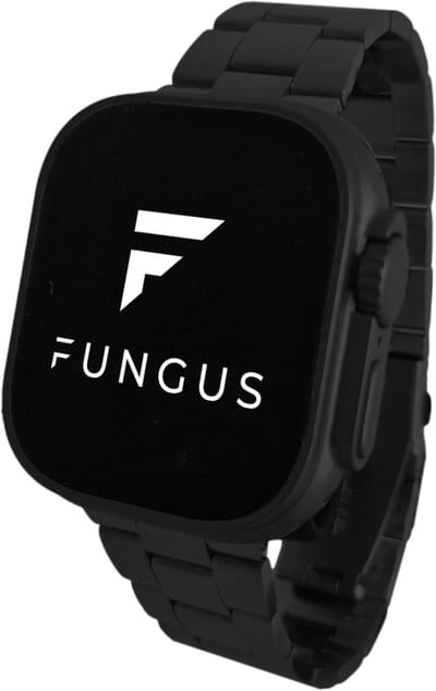 Fungus - Smartwatch bandje - Geschikt voor Apple Watch 38 / 40 / 41 mm - Series 1 2 3 4 5 6 7 8 SE iWatch - Metaal - Eenvoudig op maat - Zwart