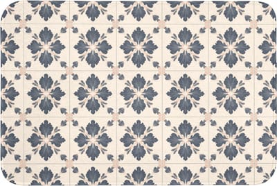 Badmat 90x60 cm - Antislip - Bladvorm - Klassiek - Kleurrijk - Badmatten voor badkamer - Badkamermat - Douchemat - Badkamer mat