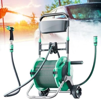 Slanghaspel met muurbevestiging - Slanghouder buiten - Tuin water geven - Intrekbaar ontwerp - 10 meter - Zwart