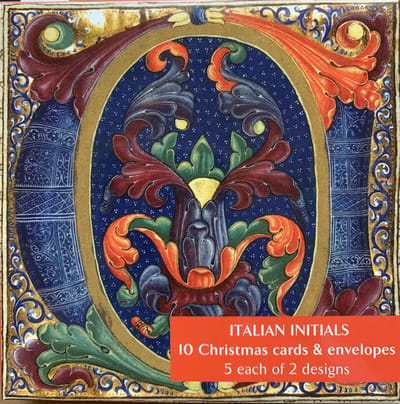 Fitzwilliam Museum Christmas cards Italian initials ~ Kerstkaarten Letter C en M