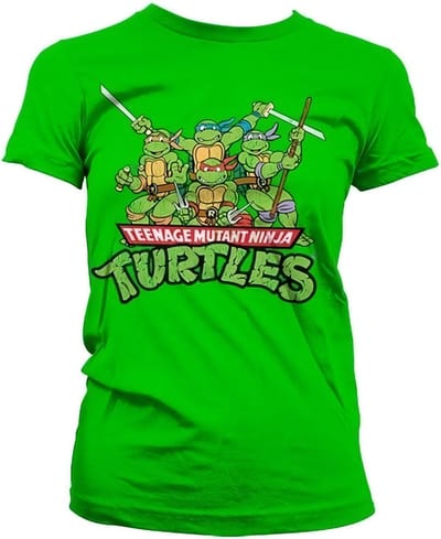 Teenage Mutant Ninja Turtles Dames Tshirt -S- Turtles Distressed Group Groen