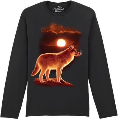 Sunset Wolf The Coloured House Longsleeve T-shirt XXL