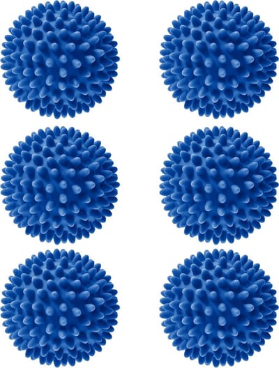 Livenzo Drogerballen - Wasbollen - 6 Stuks - Siliconen - Sneller droog - Anti-kreuk - Blauw