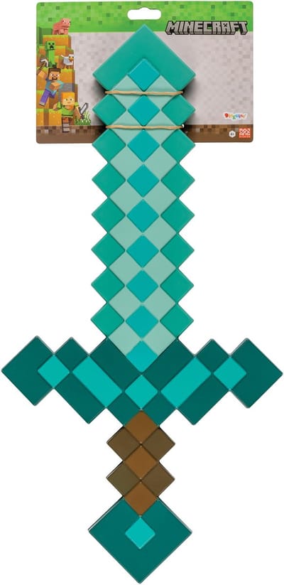 Minecraft Diamond Sword Weapon Kids - Turquoise speelgoedzwaard