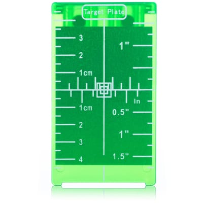 Rosfix Doelschijf Laser - Groen, Twee Magneten - 10 X 7 cm, 3D Schaal - Voor Laserwaterpas