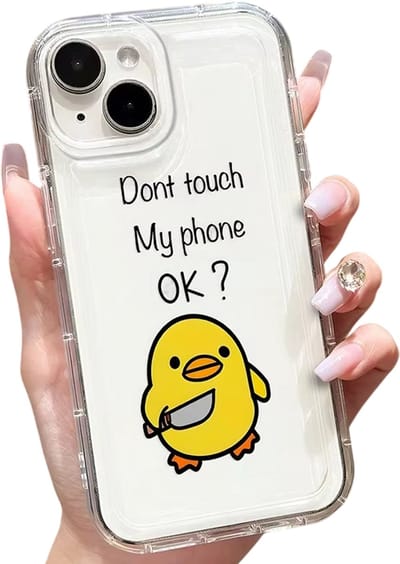 Schattige Kleine Eend Cartoon Cover – Geschikt voor iPhone 17 Hoesje – Siliconen Beschermhoes – Anti-Kras Telefoonhoesje