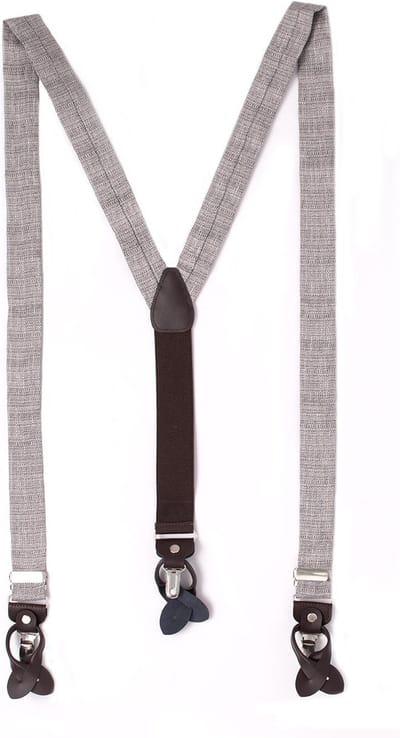 TRESANTI | BINK I Linnen bretels | Light grey | Size One size