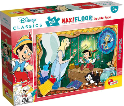Lisciani - Pinocchio - Double face - Puzzel Maxifloor - 24 stukjes