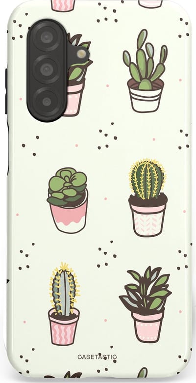 Casetastic Hoesje Geschikt voor Samsung A26 - Stijlvolle Beschermende Duo-layer Case - Familie Cactus