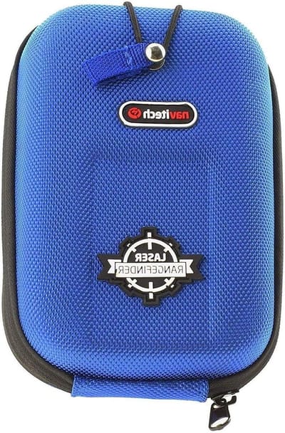 Opbergcase - Beschermhoes - Afstandsmeter - Waterdicht en schokbestendig - Met karabijnhaak - Blauw