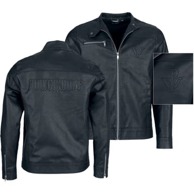 Powerwolf EMP Signature Collection Heren Kunstlederen jas - zwart - M