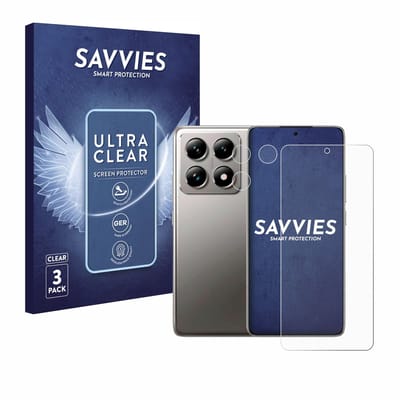 Savvies - Screenprotector voor Xiaomi 14T (Voor+Camera) - Folie Beschermfolie transparant 6 Stuks