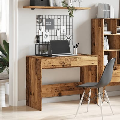 vidaXL - Bureau - 101x50x76,5 - cm - bewerkt - hout - oud - houtkleurig