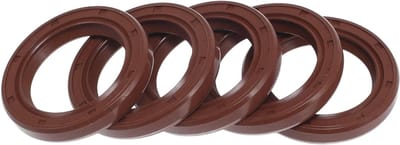 Universele Dubbele Lip Olieafdichting met Roterende Veerstalen Afdichtingsring 25X35X5Mm Rubber FKM voor Hoge Druk - 5 Stuks, Ideaal voor Mechanische Toepassingen en Voertuigen
