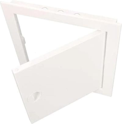 KOTARBAU Inspectiedeur 20 x 40 cm, alle maten, kunststof, ABS, inspectiedeur, wit, onderhoudsklep, kliksluiting, afneembare muur/plafond/vloer, robuuste opening, uni.