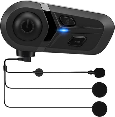 Motorhelm Speakers met Lange Accuduur, Waterdichte Headset voor Motorrijders, Handsfree Muziek en GPS met Geluidsreductie