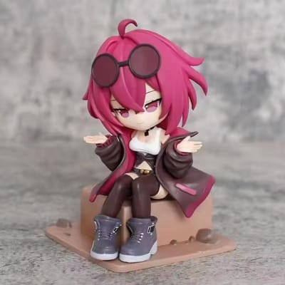 13,5 cm Honkai Star Rail Kafka Chibi Zittend Figuur PVC Anime Standbeeld Bureau Decoratie Verzamelaar Model Speelgoed Cadeau Voor Anime Fans pink