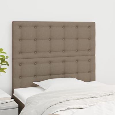 vidaXL - Hoofdbord - taupe - 80x5x118/128 - cm - Stof