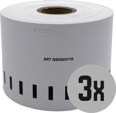 DULA Dymo Compatible labels - Wit - S0929110 - Grote naambadgekaartjes - Niet klevend - 3 rollen - 62 x 106 mm - 250 labels per rol