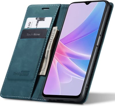 Hoesje geschikt voor Oppo A78 / A58 5G - Book Case Leer Slimline Blauw