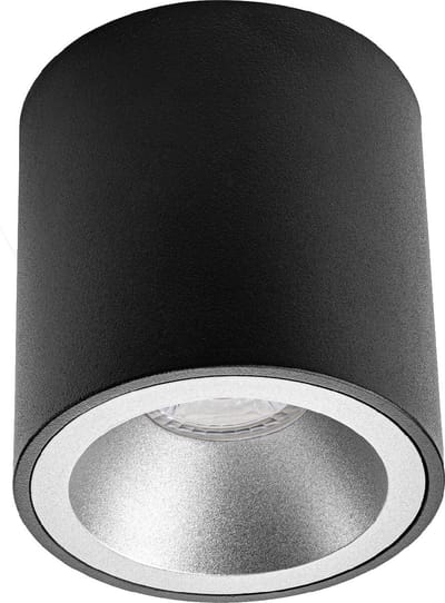 Opbouwspot GU10 - Proma Cliron Pro - Opbouw Rond - Mat Zwart/Zilver - Aluminium - Verdiept - Ø90mm