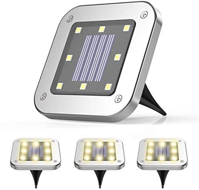 Waterdichte Tuinverlichting op Zonne-energie - 4 Stuks LED Kubusvormige Vloerverlichting voor Buiten