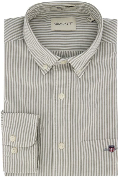 Casual overhemd Gant Regular Fit groen katoen