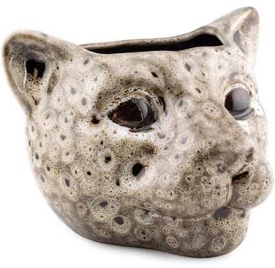 HomeBound by KY | Aardewerk vaas luipaard speckled | vaas | 16,7x15x11,7cm