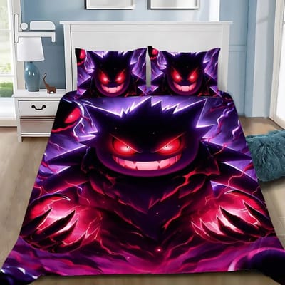 Ensembles de literie en microfibre mignons et maléfiques de dessin animé, cadeau d'anniversaire pour enfants avec fermeture éclair, décoration de chambre pour adolescents adultes, housse de couette 200x200cm