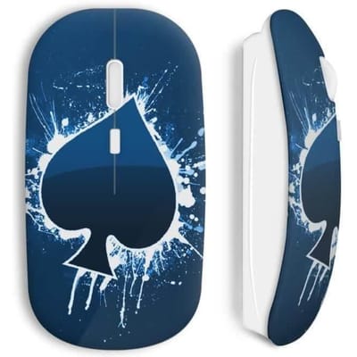 Souris sans fil - MANIACASE - Dame De Pic - Couleur Bleu - Clé USB wifi incluse - Compatible Mac et PC